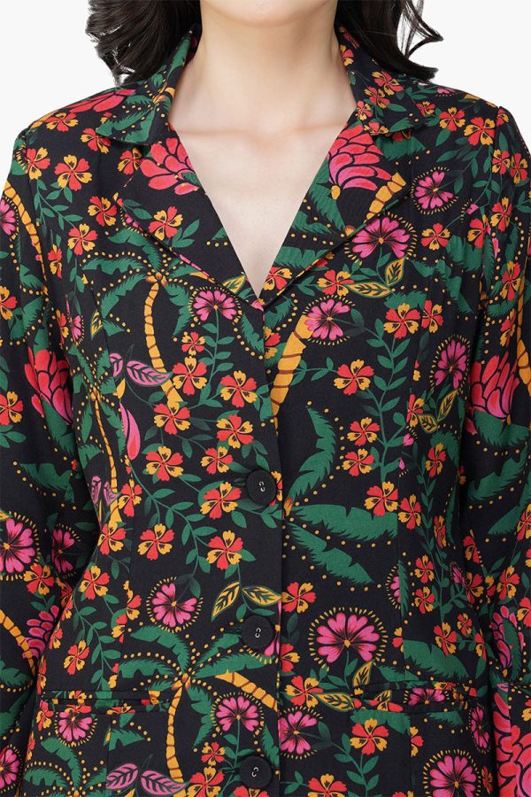 Black Autumn Flora Blazer - Image 6
