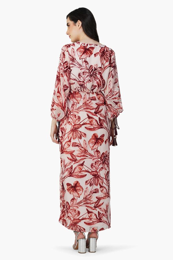 Leaf Velvet Burntout Maxi Dress - Image 4
