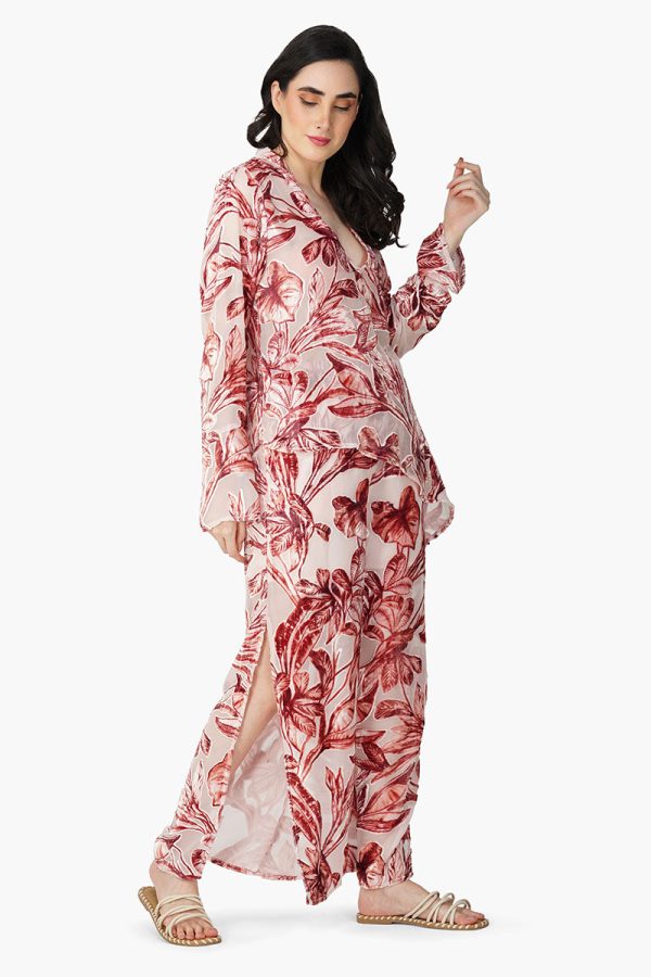 Leaf Velvet Burntout High Low Top - Image 3