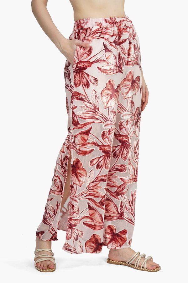 Leaf Velvet Burntout Pants - Image 2
