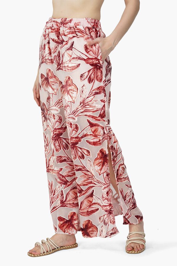 Leaf Velvet Burntout Pants - Image 3