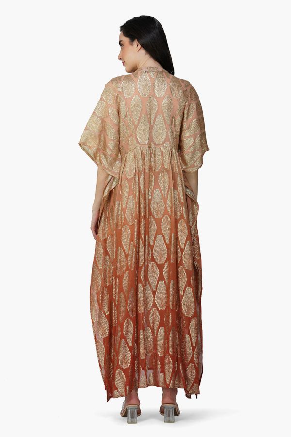 Sandstone Lurex Ombray Kaftan - Image 5