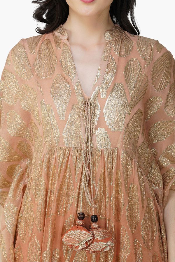 Sandstone Lurex Ombray Kaftan - Image 6