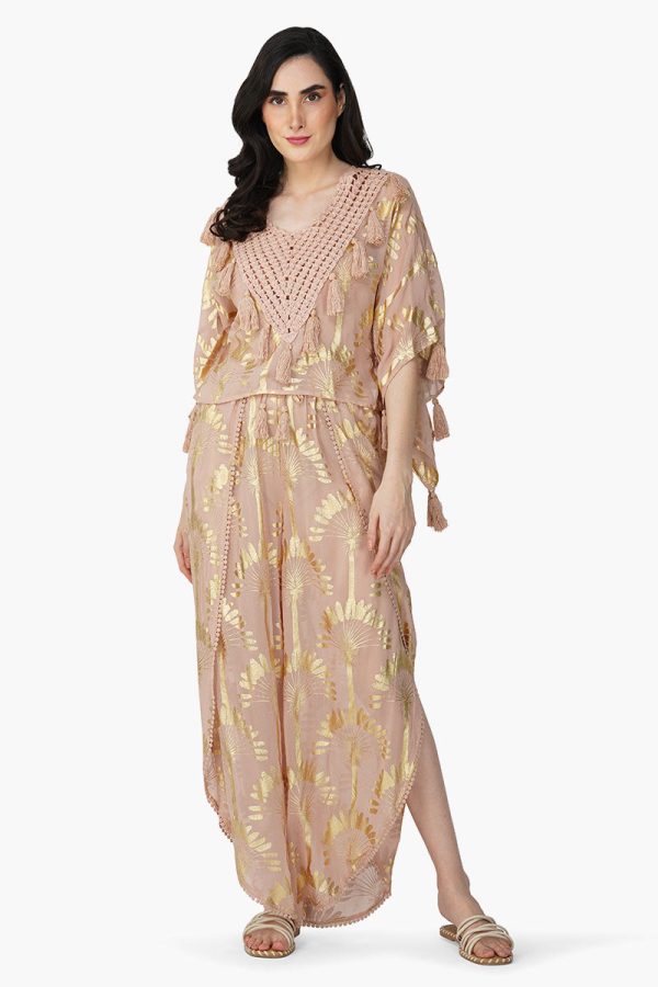 Golden Taupe Foil Printed Top - Image 2