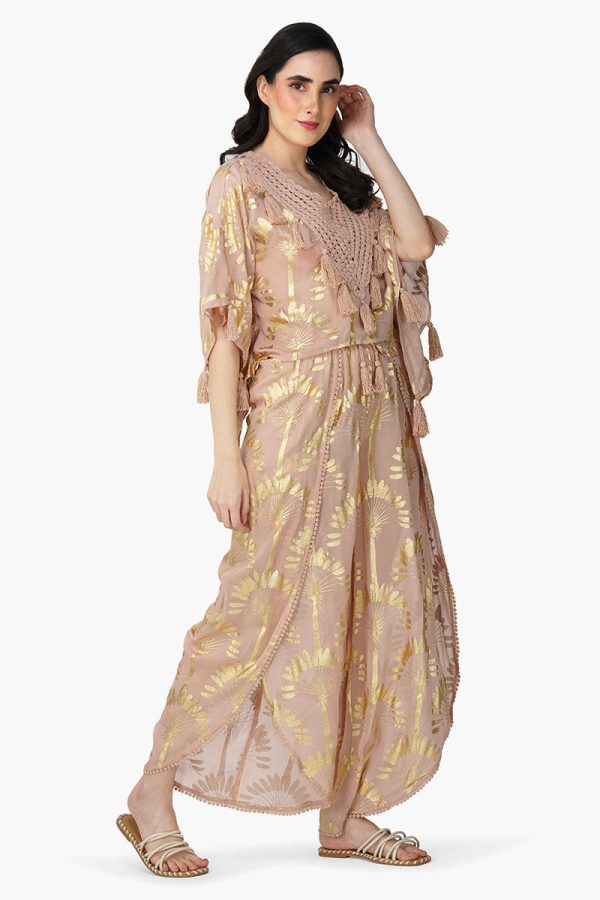 Golden Taupe Foil Printed Top - Image 3