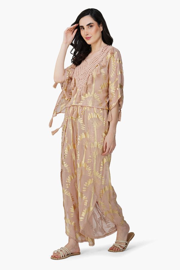 Golden Taupe Foil Printed Top - Image 4
