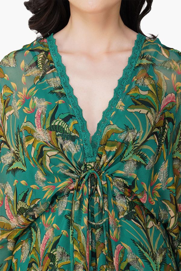 Tropical Ash Leaf Printed Maxi Dress - Image 6