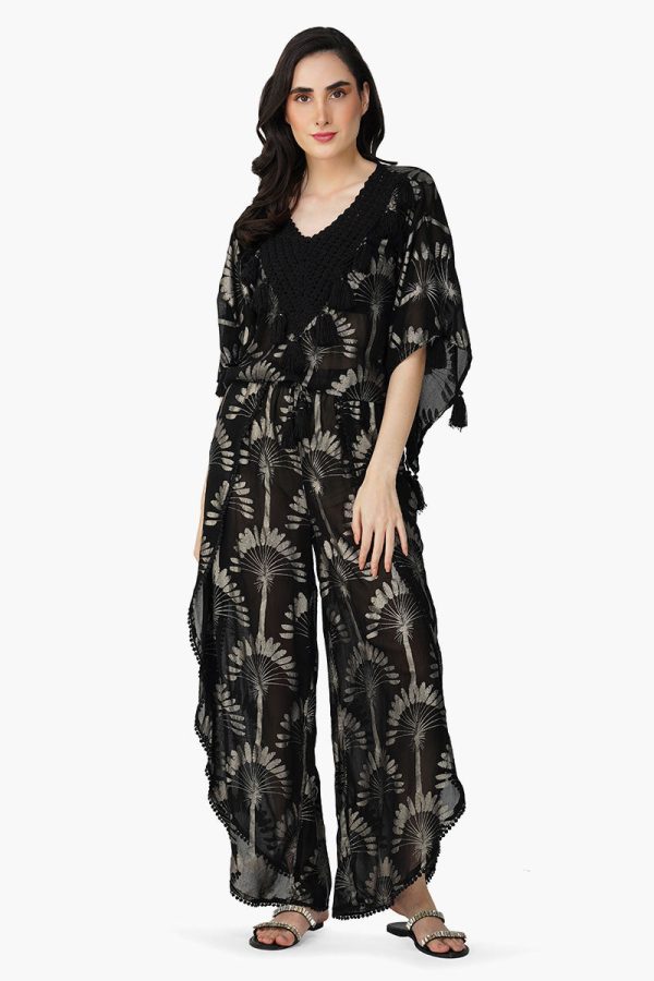 Silver Black Foil Printed Top - Image 2