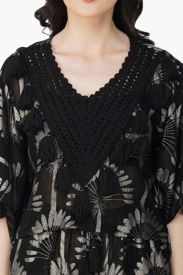 Silver Black Foil Printed Top - Image 6