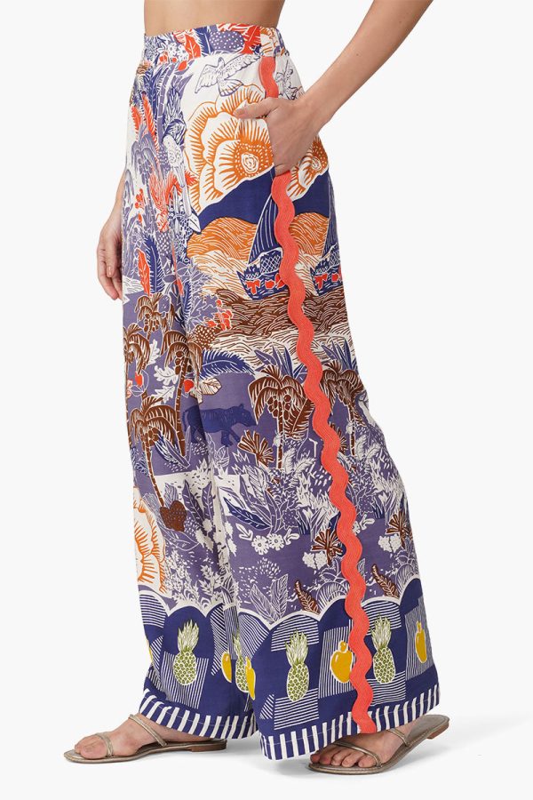 Taste of Blue Tropics Flaired Pants - Image 3