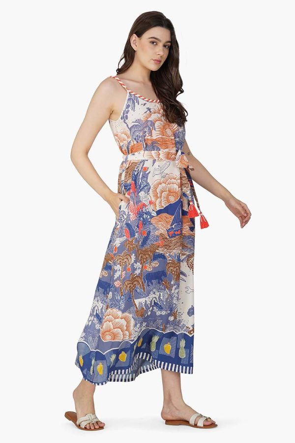 Taste Of Blue Tropics Maxi Dress - Image 2