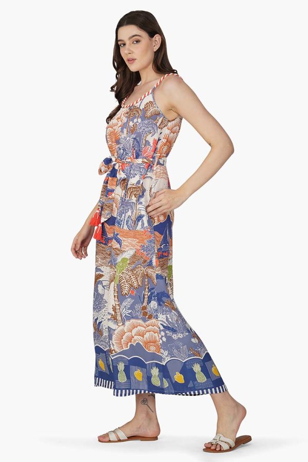 Taste Of Blue Tropics Maxi Dress - Image 3