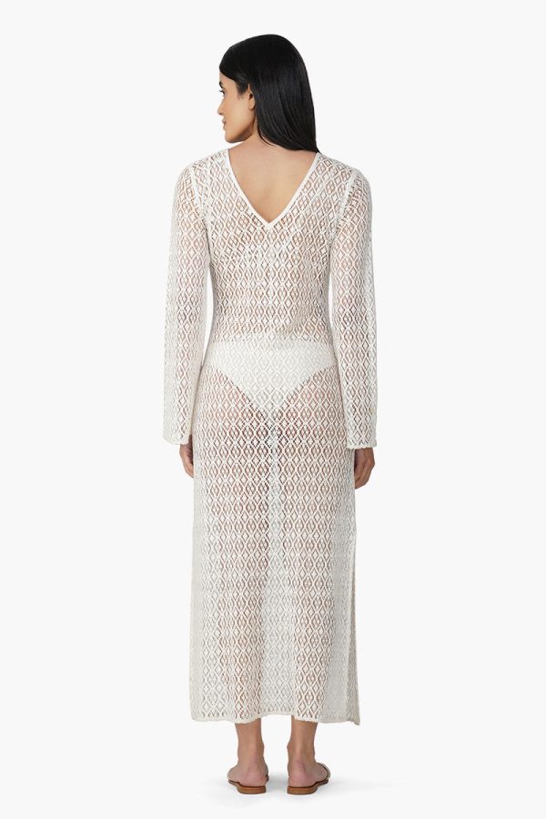 Diamond Cut Crochet Lace Fabric Bodycon Cover Up - Image 5