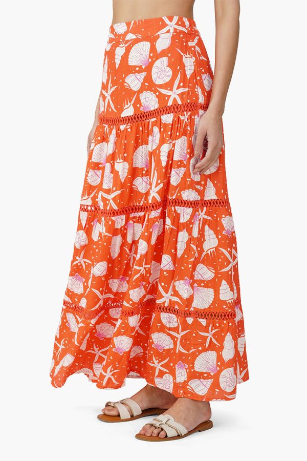 Cassie Shell Printed Maxi Skirt - Image 4