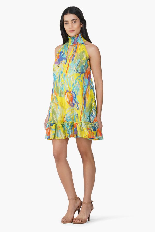 Farm Peru Tropic Lurex Printed Short Dress - Image 3