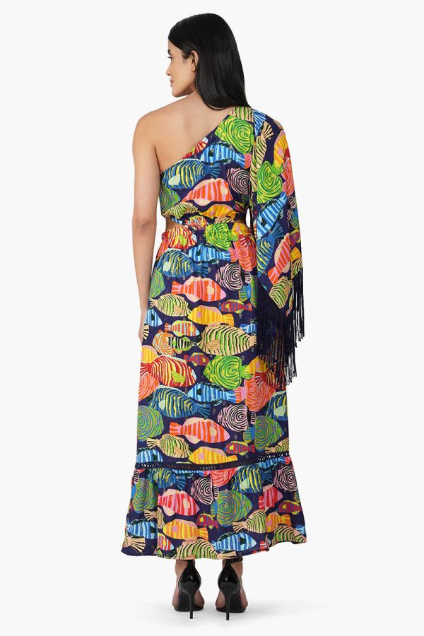 Tuna Marissa Multi Printed One Shoulder Dress - Image 4