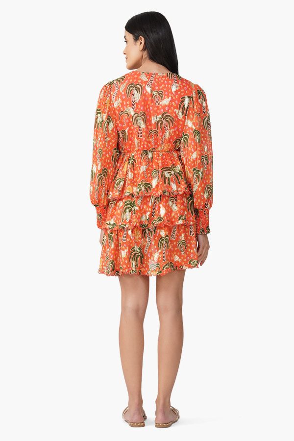 Coral Farm Lurex Printed Knot Short Dress - Image 4