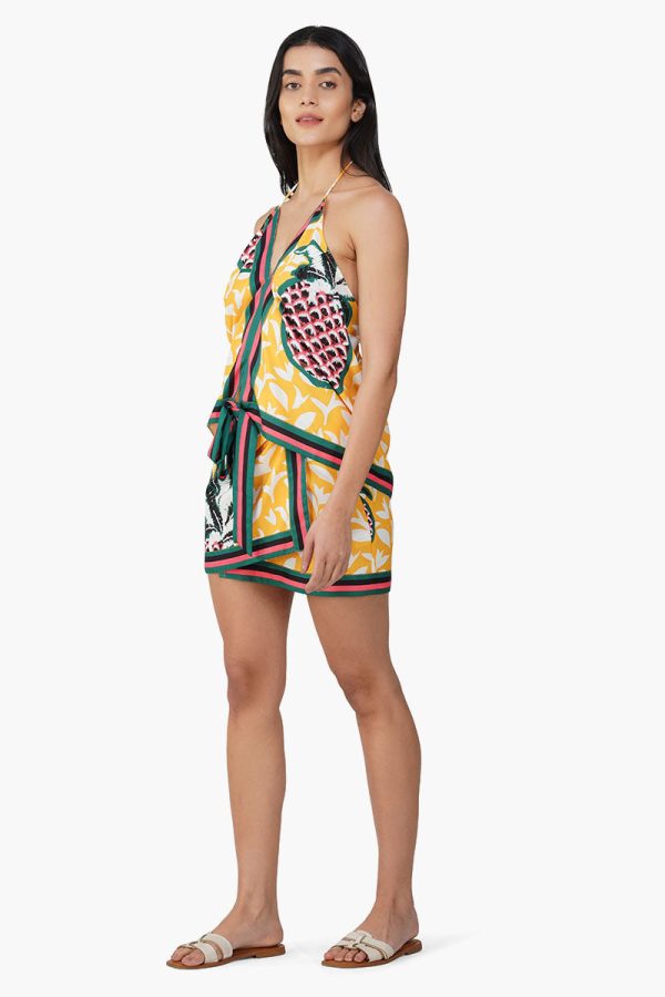 Macaroon Ananas Printed Skirt - Image 3