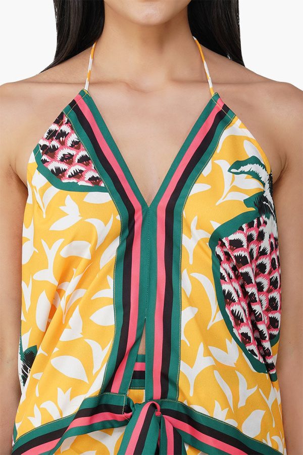 Macaroon Ananas Printed Skirt - Image 5