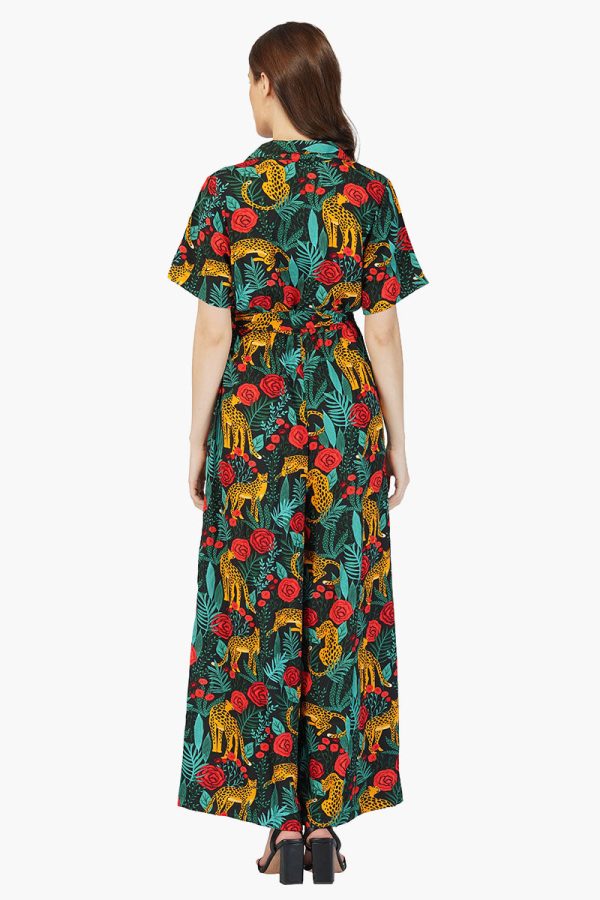 Jaguar Paradise Black Animal Print Jumpsuit - Image 5