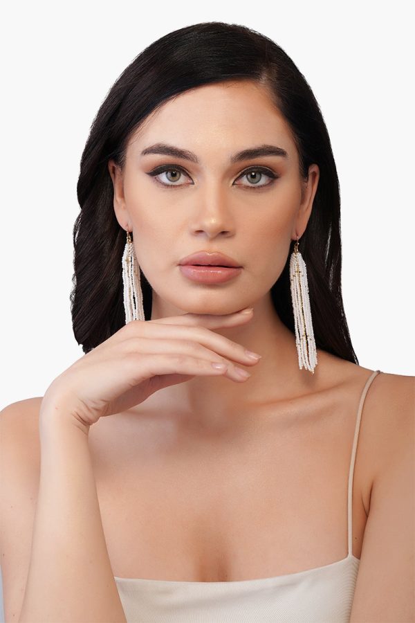 Feather White Light Earrings - Image 3