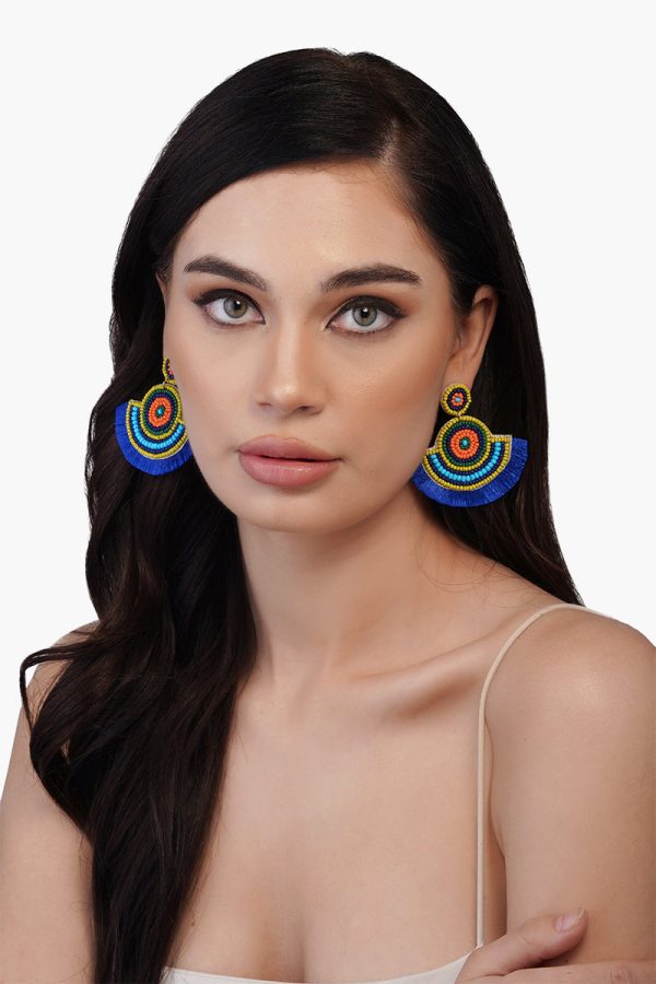 Cool Camo Hand Embellished Earrings - Image 2