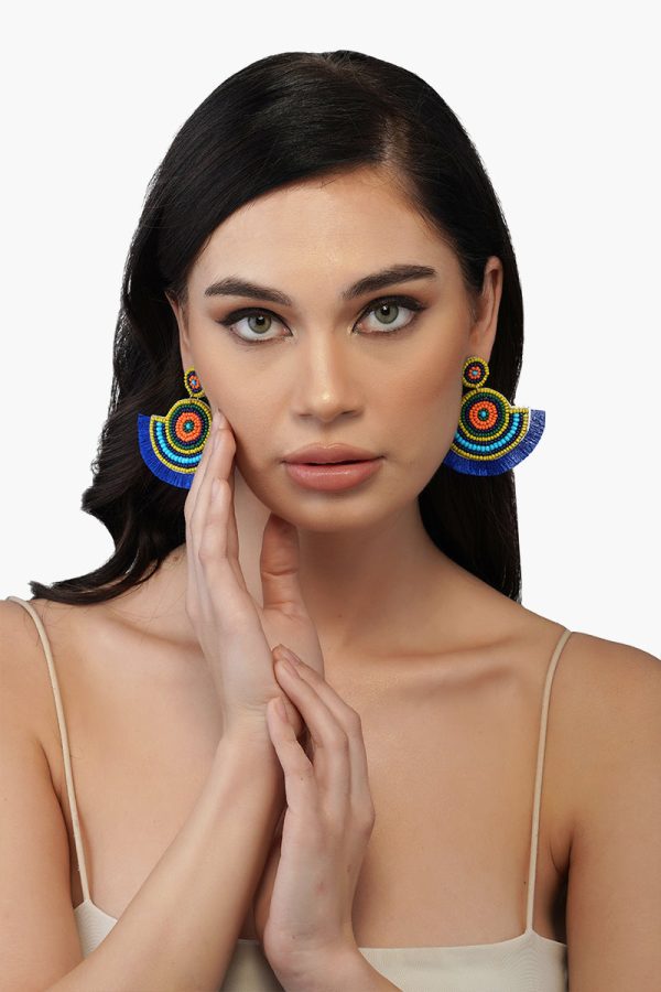Cool Camo Hand Embellished Earrings - Image 3