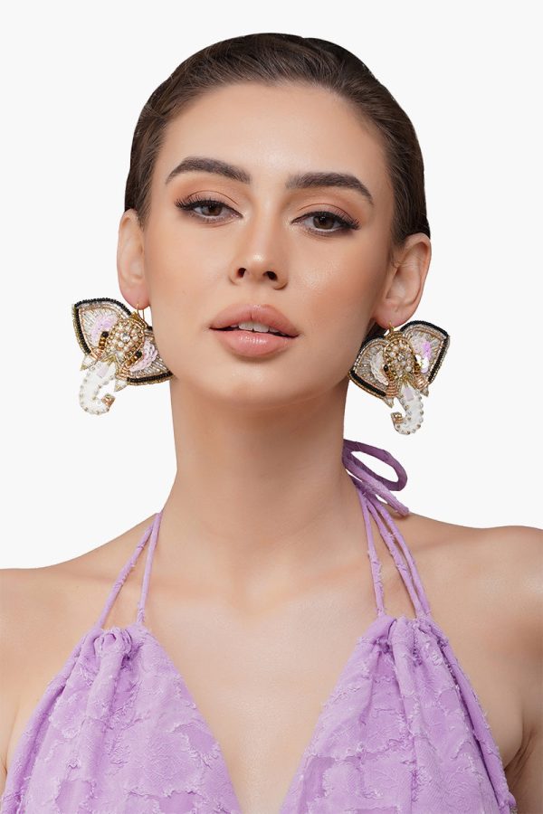 Elephant Beaded Earrings - Image 3