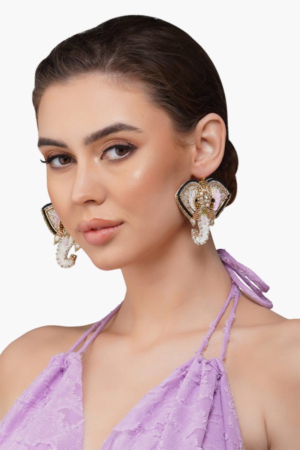 Elephant Beaded Earrings - Image 4