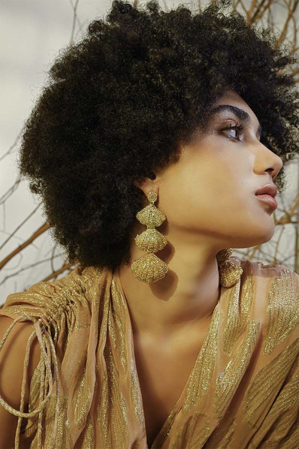 Gold and Silver Seashell Earrings - Image 2