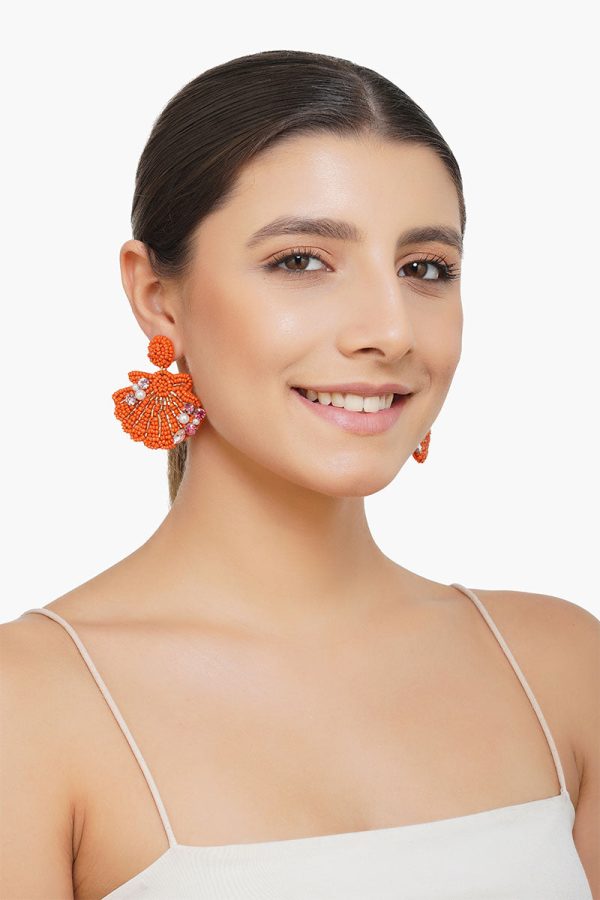 Coral Crush Drop Earrings - Image 3