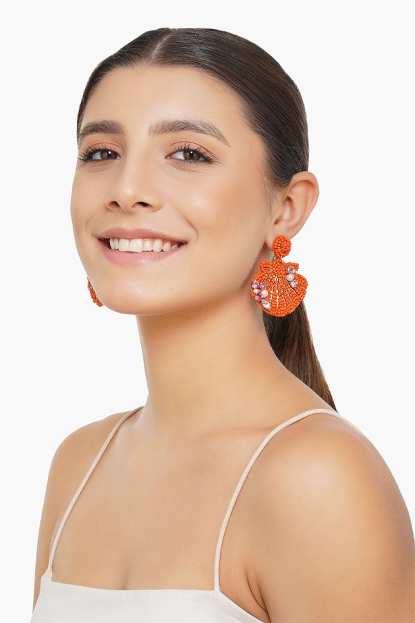 Coral Crush Drop Earrings - Image 4