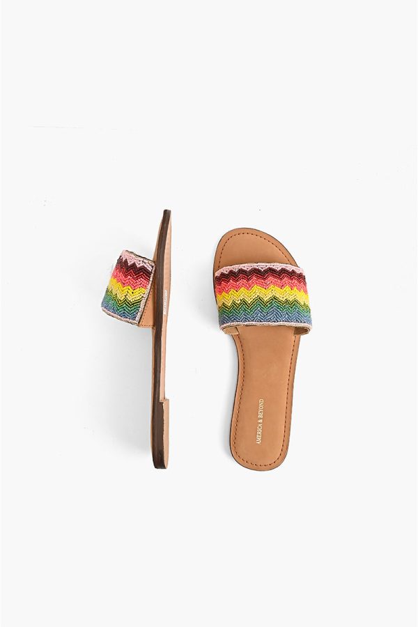 Field of Dreams Beaded Slide Sandals - Image 2