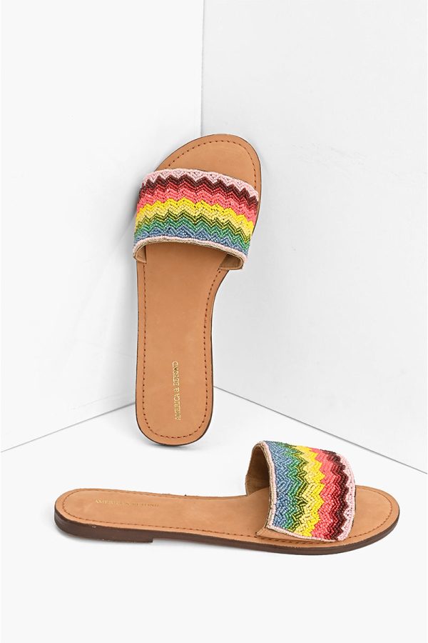 Field of Dreams Beaded Slide Sandals - Image 5