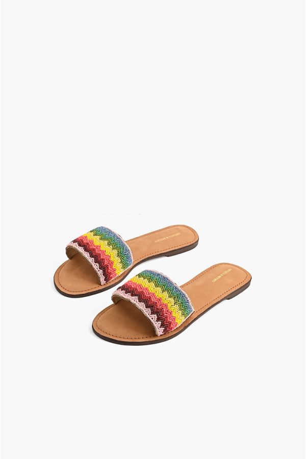 Field of Dreams Beaded Slide Sandals - Image 6